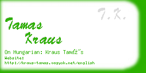 tamas kraus business card